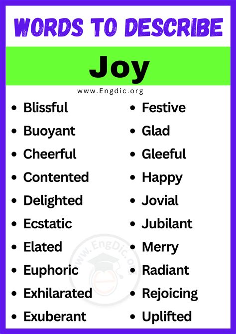 adjectives for joy.